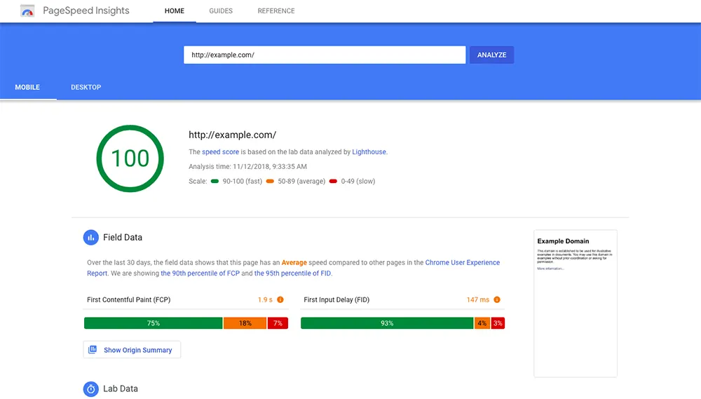 PageSpeed