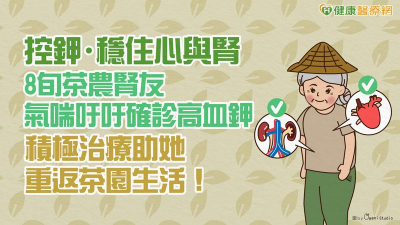 【控鉀・穩住心與腎】8旬茶農腎友氣喘吁吁確診高血鉀　積極治療助她重返茶園生活！