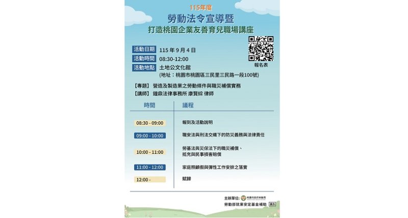桃市勞動局公布違反勞動基準法事業單位