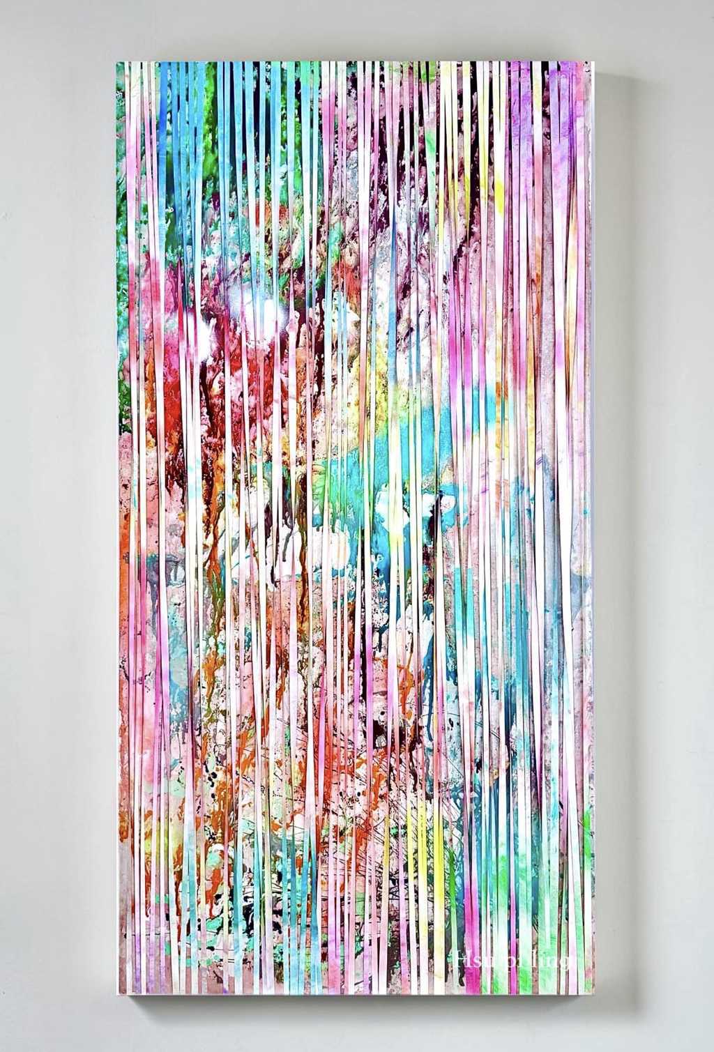 《炫線-變異烏托邦》155 x 80 x 3.8 cm。圖/業者提供