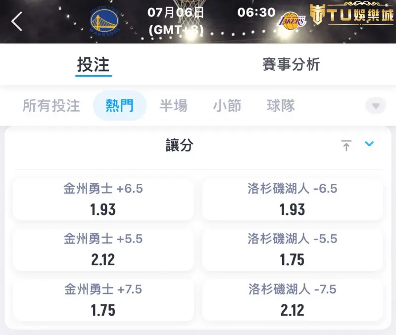 運彩讓分